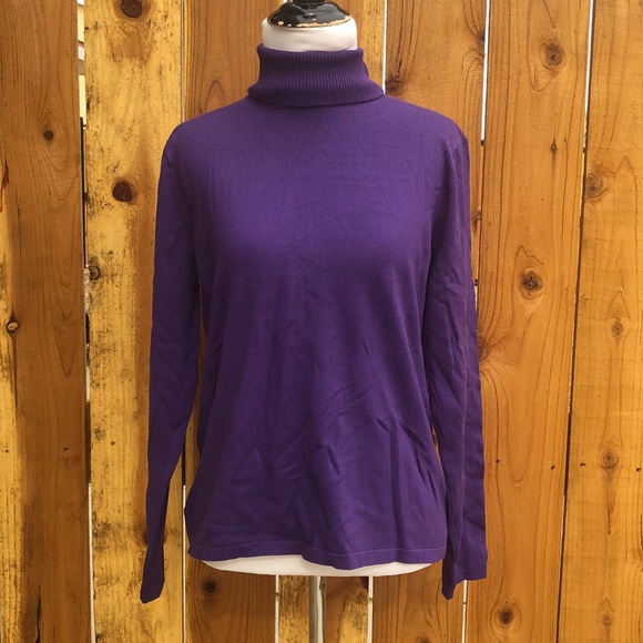 august silk Sweaters - August Silk Purple Turtleneck Sweater size L